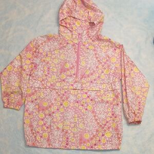 The Children's Place Pink Floral Hooded Winbreaker Jacket Sz M 7-8